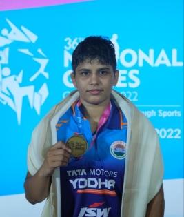 National Games wrestling: Teenager Antim takes gold on Games debut | National Games wrestling: Teenager Antim takes gold on Games debut