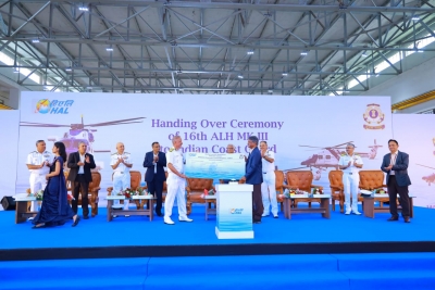 HAL delivers 16th ALH Mk-III helicopter to Indian Coast Guard | HAL delivers 16th ALH Mk-III helicopter to Indian Coast Guard