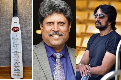 Kannada superstar Kichcha Sudeep receives a vintage gift from Kapil Dev | Kannada superstar Kichcha Sudeep receives a vintage gift from Kapil Dev