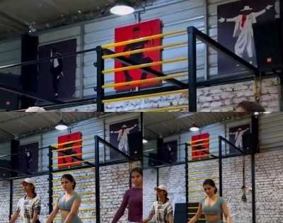 Samantha's 'Oo Antava' BTS video gives sneak peek into Allu Arjun's private dance studio | Samantha's 'Oo Antava' BTS video gives sneak peek into Allu Arjun's private dance studio
