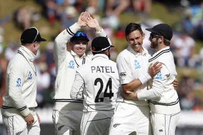 NZ thrash India by 10 wickets in Wellington Test, take 1-0 lead | NZ thrash India by 10 wickets in Wellington Test, take 1-0 lead
