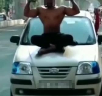 Youth held for going shirtless and doing stunts on car, vehicle seized | Youth held for going shirtless and doing stunts on car, vehicle seized Youth held for going shirtless and doing stunts on car, vehicle seized | Youth held for going shirtless and doing stunts on car, vehicle seized
