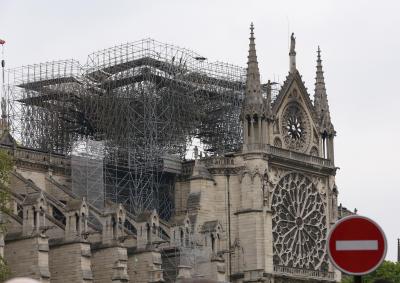 Restoration work resumes at Notre Dame after COVID-19 hiatus | Restoration work resumes at Notre Dame after COVID-19 hiatus