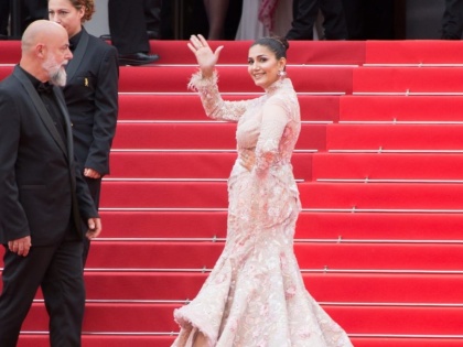 Sapna Choudhary fulfils 'lifetime dream' in crepe coloured gown at Cannes | Sapna Choudhary fulfils 'lifetime dream' in crepe coloured gown at Cannes