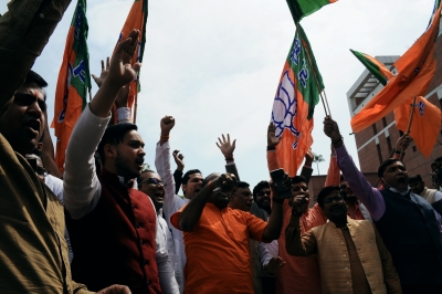 BJP heading to sweep UP, ahead in Uttarakhand & Goa, AAP in Punjab | BJP heading to sweep UP, ahead in Uttarakhand & Goa, AAP in Punjab BJP heading to sweep UP, ahead in Uttarakhand & Goa, AAP in Punjab | BJP heading to sweep UP, ahead in Uttarakhand & Goa, AAP in Punjab