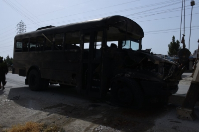 7 killed as roadside bomb strikes bus in Afghanistan | 7 killed as roadside bomb strikes bus in Afghanistan