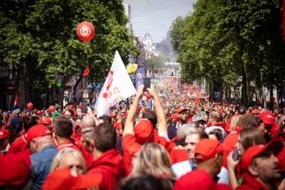 Belgian trade unions protest against rising cost of living | Belgian trade unions protest against rising cost of living