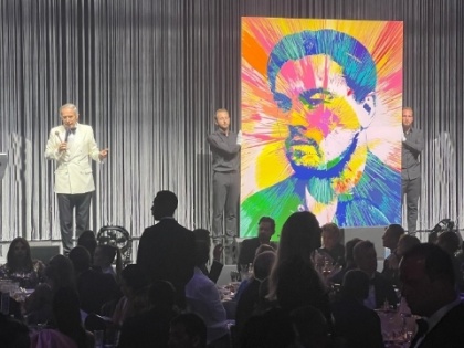 Damien Hirst portrait of DiCaprio picked up for $1.3 mn at Cannes auction | Damien Hirst portrait of DiCaprio picked up for $1.3 mn at Cannes auction