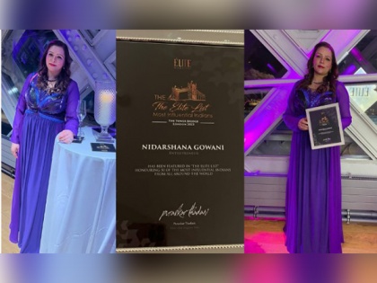Social Activist and philanthropist Nidarshana Gowani honoured as Top 50 Influential Indians across the World at Iconic London Bridge | Social Activist and philanthropist Nidarshana Gowani honoured as Top 50 Influential Indians across the World at Iconic London Bridge