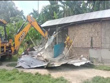 Assam government razes madrassa in Bongaigaon district | Assam government razes madrassa in Bongaigaon district