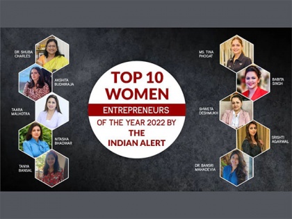 Top 10 women entrepreneurs of the year 2022 by The Indian Alert | Top 10 women entrepreneurs of the year 2022 by The Indian Alert