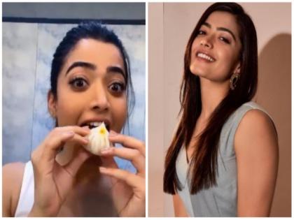 Watch: Rashmika Mandanna gorges on her first ever modak | Watch: Rashmika Mandanna gorges on her first ever modak