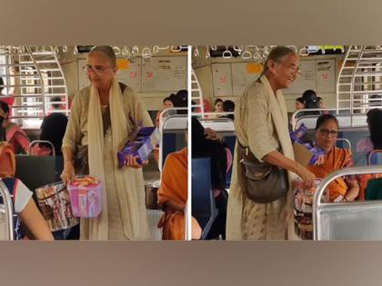 Video of elderly woman selling chocolates on a train goes viral, netizens admire her spirit | Video of elderly woman selling chocolates on a train goes viral, netizens admire her spirit