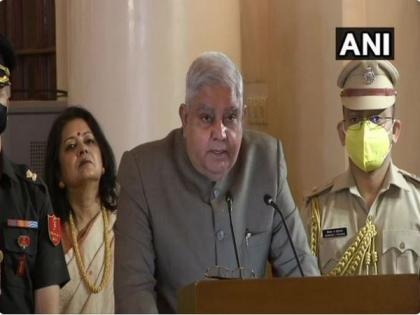 Vice President Dhankhar lauds India's exceptional nature of human resources | Vice President Dhankhar lauds India's exceptional nature of human resources Vice President Dhankhar lauds India's exceptional nature of human resources | Vice President Dhankhar lauds India's exceptional nature of human resources
