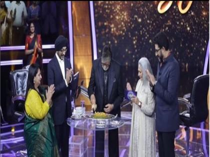 Here's how Abhishek, Jaya Bachchan surprised Big B on KBC sets | Here's how Abhishek, Jaya Bachchan surprised Big B on KBC sets