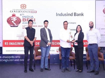 IndusInd Bank bags 'Governance Now' Award for 'SME Connect' category | IndusInd Bank bags 'Governance Now' Award for 'SME Connect' category
