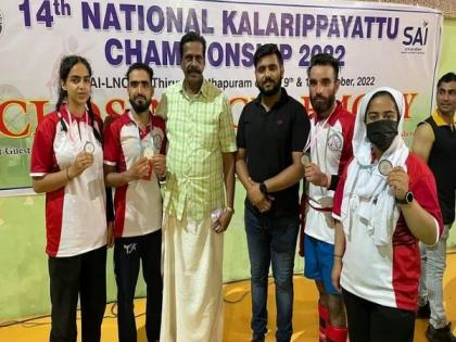 Four Kashmiri athletes win medals at National Kalarippayattu Championship in Kerala | Four Kashmiri athletes win medals at National Kalarippayattu Championship in Kerala