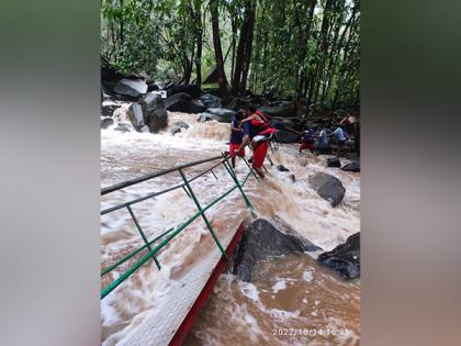 Goa: Over 40 rescued at Dudhsagar waterfalls after cable bridge collapses | Goa: Over 40 rescued at Dudhsagar waterfalls after cable bridge collapses