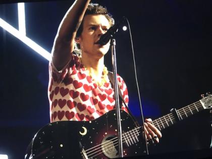 Harry Styles hit with a bottle in groin during Chicago concert | Harry Styles hit with a bottle in groin during Chicago concert