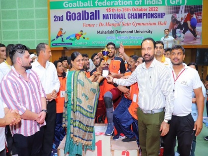 Maharashtra beat Uttarakhand in closely contested final of Goalball Nationals | Maharashtra beat Uttarakhand in closely contested final of Goalball Nationals