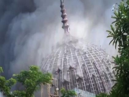 Giant dome of Jakarta Islamic Centre Grand Mosque collapses after fire breaks out | Giant dome of Jakarta Islamic Centre Grand Mosque collapses after fire breaks out