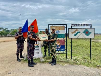 Assam: BSF, Border Guard Bangladesh exchange sweets on occasion of Diwali | Assam: BSF, Border Guard Bangladesh exchange sweets on occasion of Diwali