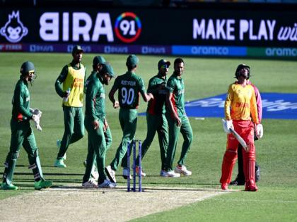 T20 WC: Fiery spells by Taskin, Hossain guide Bangladesh to 3-run victory over Zimbabwe in last-over thriller | T20 WC: Fiery spells by Taskin, Hossain guide Bangladesh to 3-run victory over Zimbabwe in last-over thriller