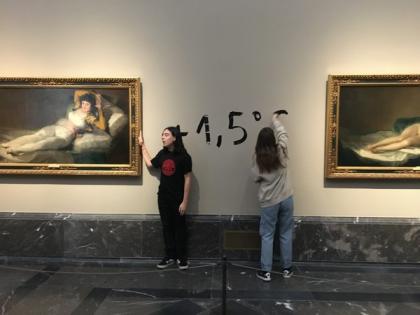 Climate activists glue themselves to Goya paintings in Madrid's Prado Museum | Climate activists glue themselves to Goya paintings in Madrid's Prado Museum Climate activists glue themselves to Goya paintings in Madrid's Prado Museum | Climate activists glue themselves to Goya paintings in Madrid's Prado Museum