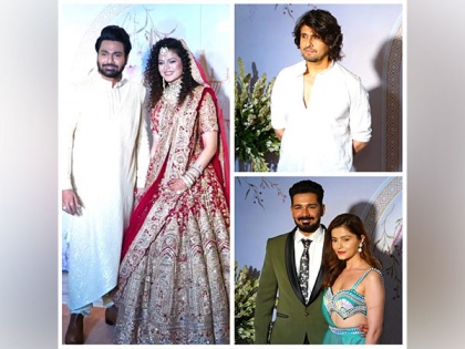 Palak Muchhal ties knot with Mithoon: Take a look at celebrities who attended their wedding reception | Palak Muchhal ties knot with Mithoon: Take a look at celebrities who attended their wedding reception