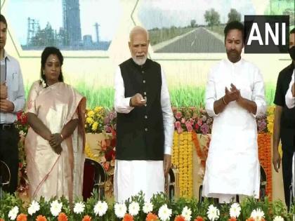 Telangana: PM Modi lays foundation stone of multiple developmental projects worth over Rs 9,500 crore, dedicates RFCL plant to the nation | Telangana: PM Modi lays foundation stone of multiple developmental projects worth over Rs 9,500 crore, dedicates RFCL plant to the nation