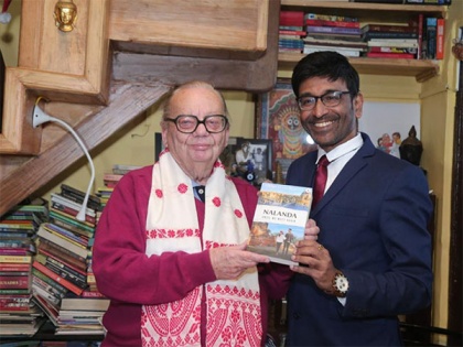 Gautaam Borah's new book 'Nalanada - Until we meet again' launched by Ruskin Bond | Gautaam Borah's new book 'Nalanada - Until we meet again' launched by Ruskin Bond