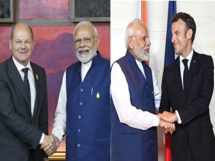 PM Modi holds meeting with French President Macron, German Chancellor Scholz on sidelines of G20 summit | PM Modi holds meeting with French President Macron, German Chancellor Scholz on sidelines of G20 summit