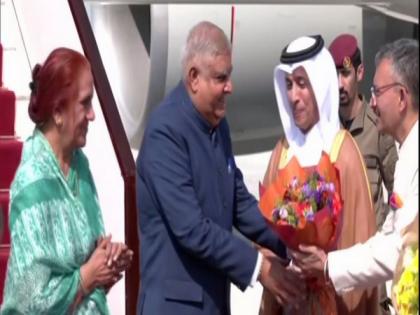 VP Dhankhar arrives in Doha to attend inauguration of FIFA World Cup` | VP Dhankhar arrives in Doha to attend inauguration of FIFA World Cup`