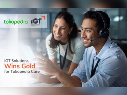 IGT Solutions wins Gold for Tokopedia Care | IGT Solutions wins Gold for Tokopedia Care