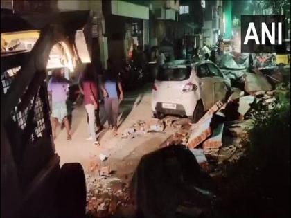 One injured, vehicle damaged as wall of Chennai school collapses | One injured, vehicle damaged as wall of Chennai school collapses