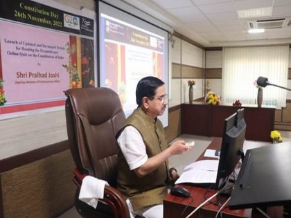 Constitution Day 2022: Union Minister Prahlad Joshi launches 'Online Preamble reading' and 'Quiz' portals | Constitution Day 2022: Union Minister Prahlad Joshi launches 'Online Preamble reading' and 'Quiz' portals
