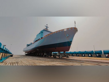 GRSE launches Indian Navy survey vessel 'Ikshak' | GRSE launches Indian Navy survey vessel 'Ikshak'
