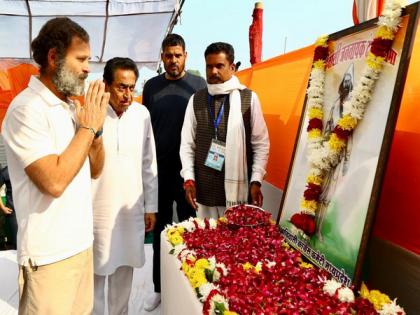 MP: Rahul Gandhi pays tribute to freedom fighter Tantia Bheel on his death anniversary | MP: Rahul Gandhi pays tribute to freedom fighter Tantia Bheel on his death anniversary