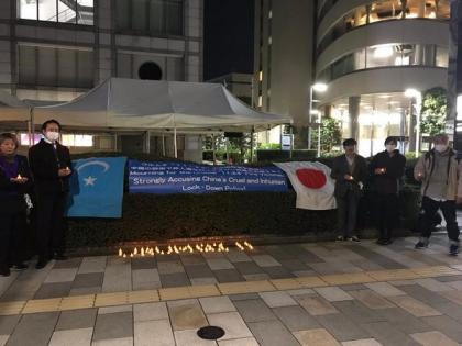 Activists protest in Tokyo to silently highlight sufferings of China's Uyghurs | Activists protest in Tokyo to silently highlight sufferings of China's Uyghurs