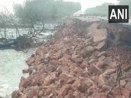Cyclone Mandous: Kakinada-Uppada road damaged in Andhra Pradesh | Cyclone Mandous: Kakinada-Uppada road damaged in Andhra Pradesh