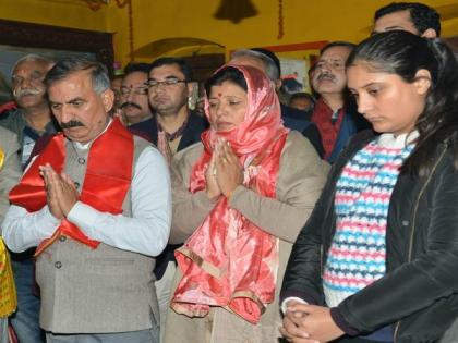 CM Sukhu offers puja at Hanuman temple, Jakhu | CM Sukhu offers puja at Hanuman temple, Jakhu