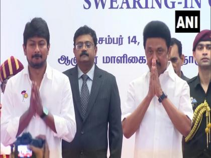 Tamil Nadu CM Stalin's son Udhayanidhi sworn in as cabinet minister | Tamil Nadu CM Stalin's son Udhayanidhi sworn in as cabinet minister