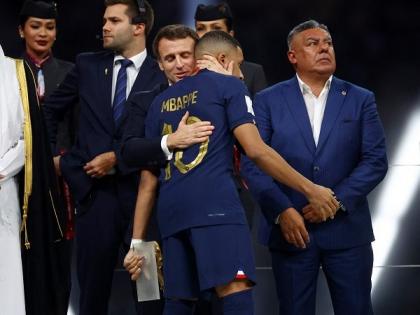 Macron consoles French football team after defeat to Argentina in FIFA World Cup final | Macron consoles French football team after defeat to Argentina in FIFA World Cup final