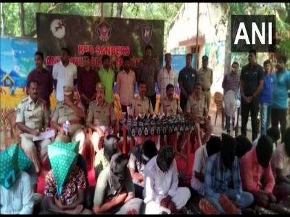 Andhra Pradesh: Red sander logs worth 1 crore recovered, 15 arrested | Andhra Pradesh: Red sander logs worth 1 crore recovered, 15 arrested Andhra Pradesh: Red sander logs worth 1 crore recovered, 15 arrested | Andhra Pradesh: Red sander logs worth 1 crore recovered, 15 arrested
