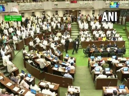 Maha Opposition stages walkout from Assembly after refused discussion over phone tapping issue | Maha Opposition stages walkout from Assembly after refused discussion over phone tapping issue