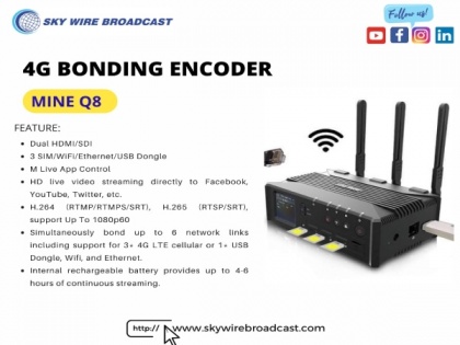 Deliver an Excellent Live Streaming Experience with MiNE Media Q8 4G Bonding Video Encoder by Sky Wire Broadcast | Deliver an Excellent Live Streaming Experience with MiNE Media Q8 4G Bonding Video Encoder by Sky Wire Broadcast