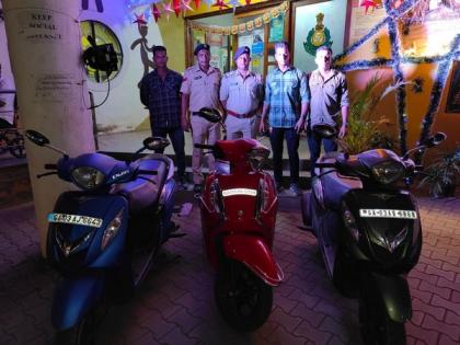 Goa: 3 illegally rented out scooters seized by Mapusa Police | Goa: 3 illegally rented out scooters seized by Mapusa Police