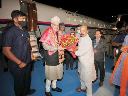 Amit Shah reaches Bengaluru on two-day visit to Karnataka | Amit Shah reaches Bengaluru on two-day visit to Karnataka