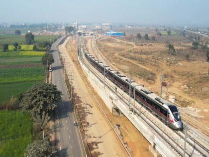 Over Head Equipment tested successfully by running train on viaduct of Delhi-Meerut RRTS | Over Head Equipment tested successfully by running train on viaduct of Delhi-Meerut RRTS