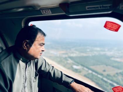 Nitin Gadkari inspects progress of Bengaluru-Chennai Expressway | Nitin Gadkari inspects progress of Bengaluru-Chennai Expressway